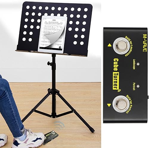 Miniatura 3 de Cubo Turner Page Turner Pedal Recargable Music Sheet Turner Soporta Conexión Looper