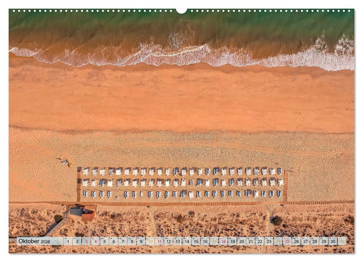 Strand im Blick der Drohne (hochwertiger Premium Wandkalender 2026 DIN A2 quer), Kunstdruck in Hochglanz: Wunderschöne Strände, Einladungen für den ... Bilder von oben. (CALVENDO Natur)