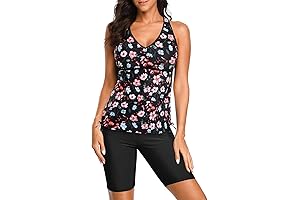 Women Two Piece Tankini Swimsuits with Shorts
