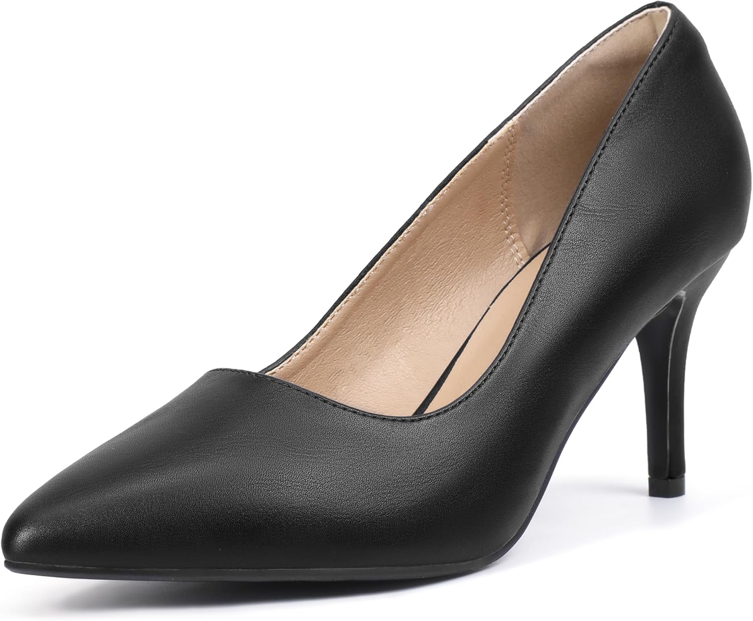 IDIFU IN3 High Heels Pumps Closed Toe Heels Women's Pumps Stiletto Pointed Toe Dress Shoes Wedding Prom Bridal Work Office Bride Guest Trendy Dressy Fashion Comfortable Pump Shoes