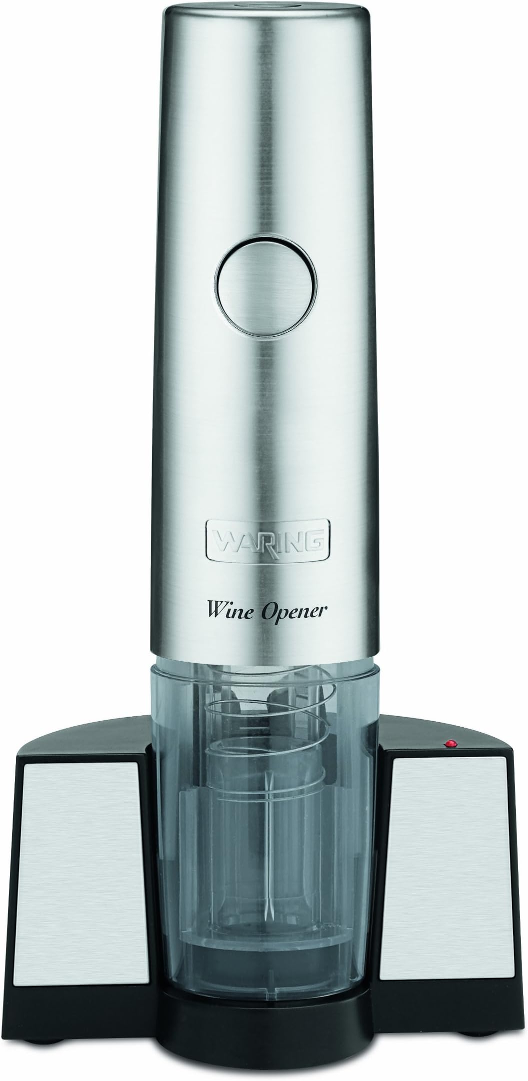 Waring Pro WO40 Cordless Wine Opener, Black/Brushed Stainless Electric Wine Bottle