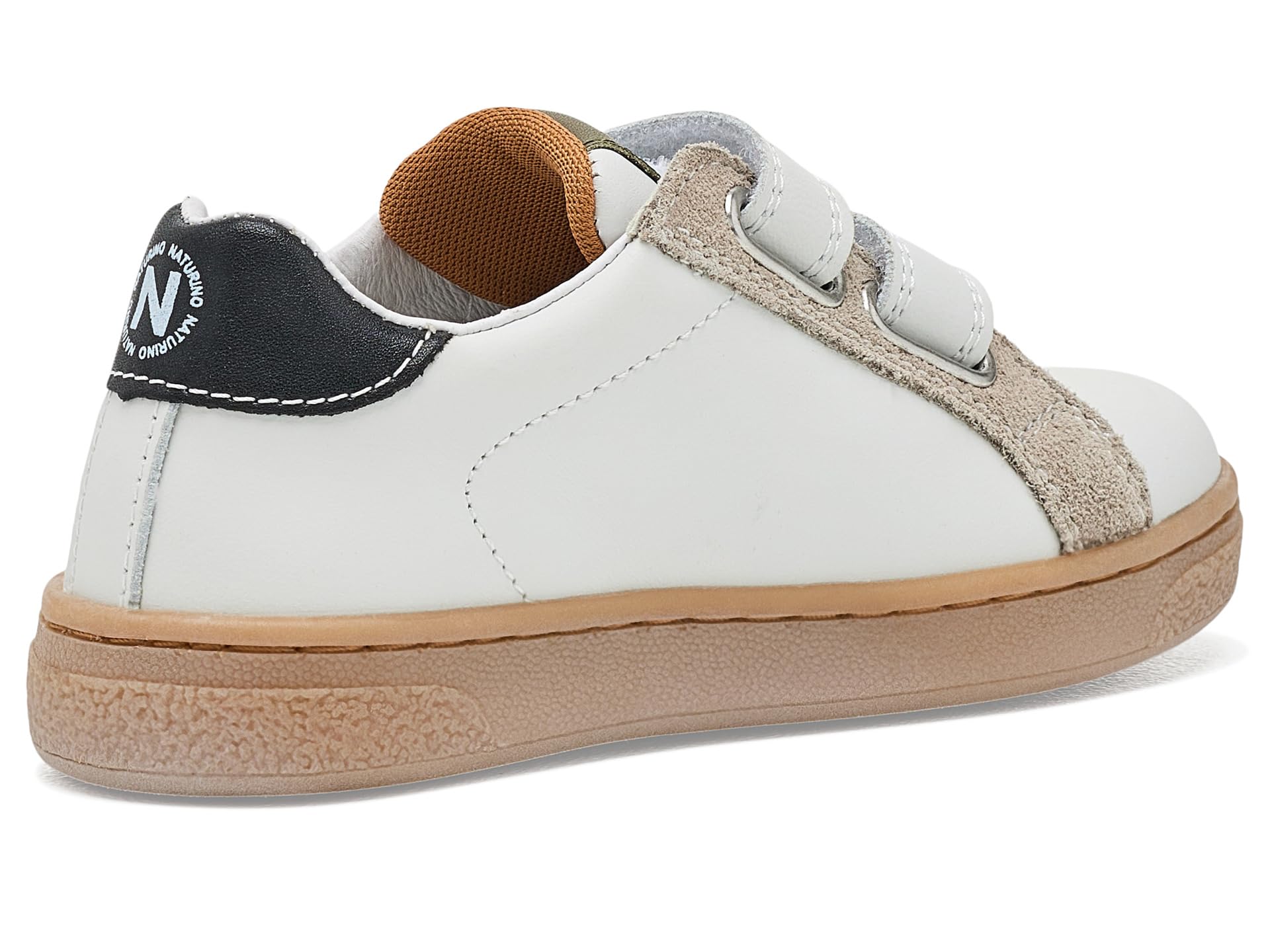 Naturino PINN VL. Calf/Suede White-Taupe-Militar