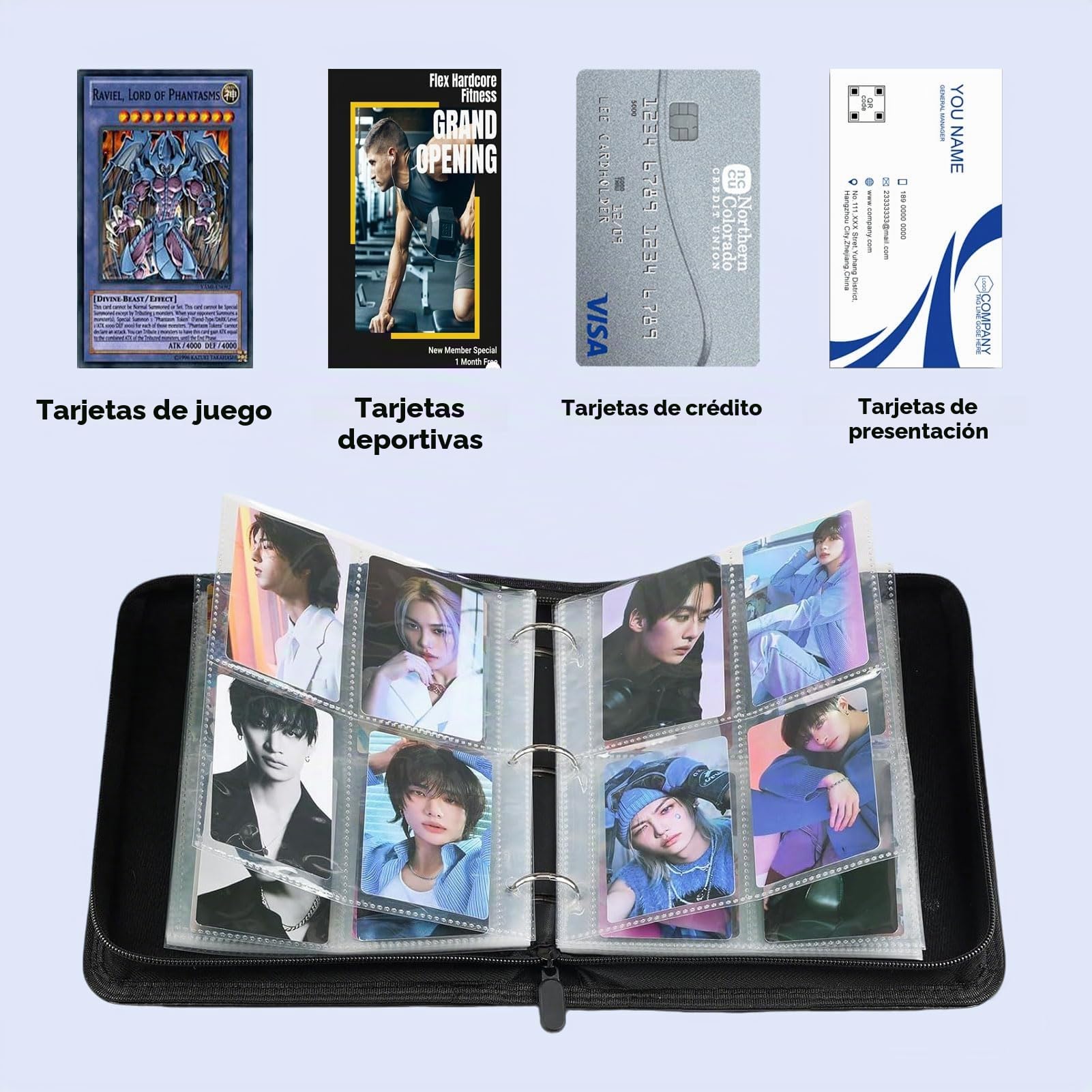 Álbum de fotos SKZ de 400 bolsillos regalo de merchandising de STRAY KIDS para STAY, Álbum de cuero impermeable para tarjetas coleccionables con pulsera portátil, Portatarjetas para fans de SKZ