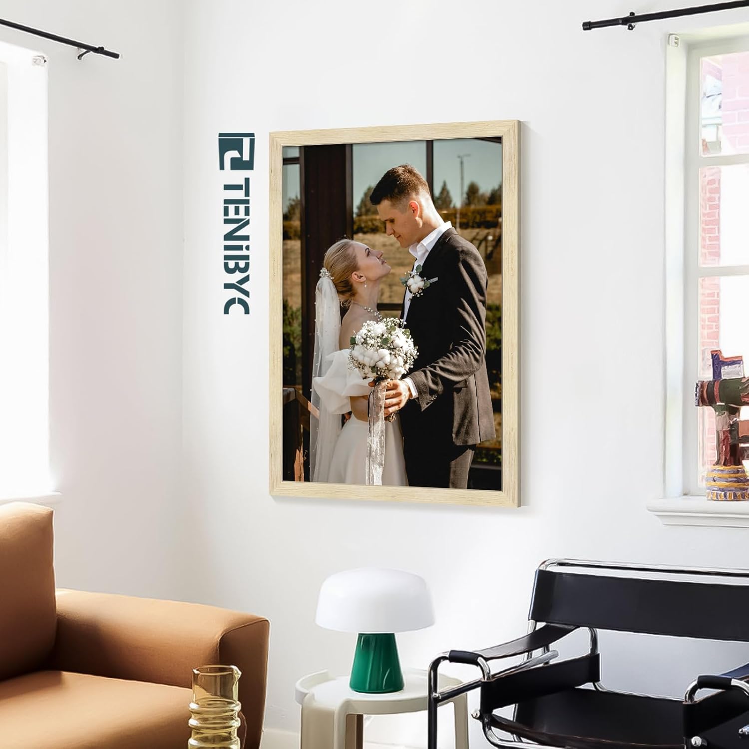 20x30 Poster Frame Set - 3 Pack - Natural Oak Wood - Display Wall Posters, Gallery Displays, Large Photos & Puzzles - Wall Decor