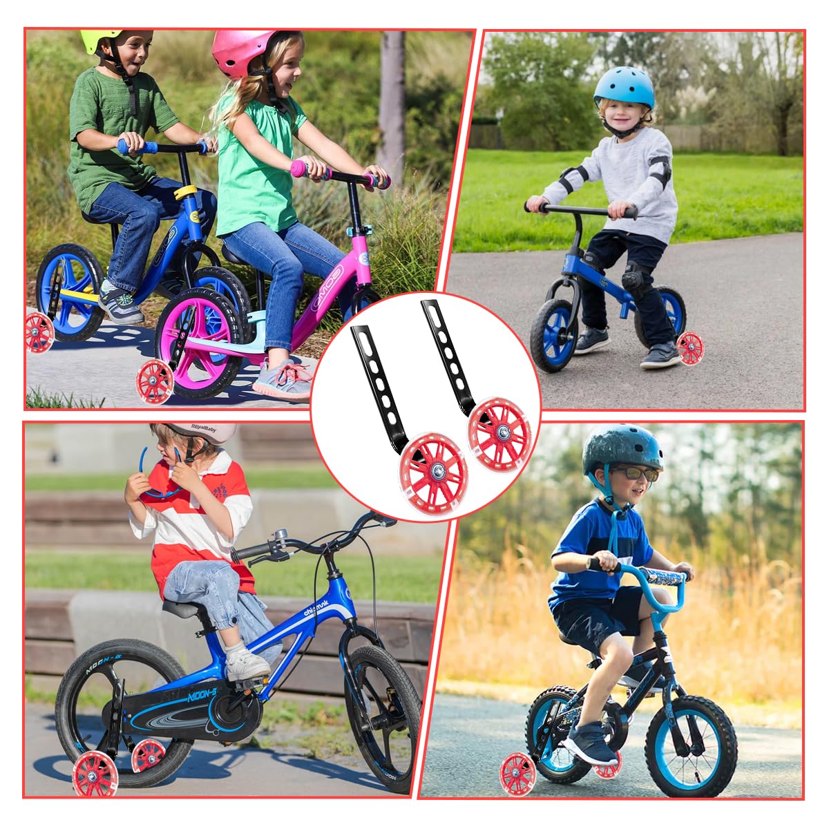 Roulettes Stabilisatrices Universelles 12-20 Pouces pour Vélo Enfant