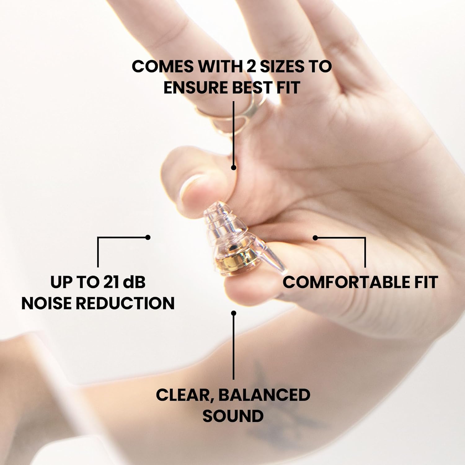 Eargasm High Fidelity Earplugs with Gold Filters - Reusable Noise Reduction Hearing Protection Ear-Plugs with Carrying Case for Bartenders, Concerts, Festivals, Raves, Musicians, Live Music, Sports - Image 7