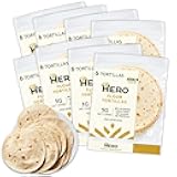 Hero Flour Tortilla Wraps - Soft Net Low Carb Tortillas | High Fiber, 1g Net Carbs & 80 Calories Per Serving (48 Tortillas, 8 Packs of 6)