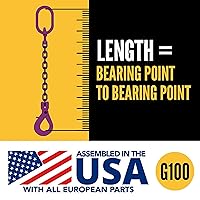 Vista 5 de US Cargo Control - Eslinga de cadena ajustable de 3 patas de 3/8 pulgadas x 5 pies con gancho de autobloqueo - Acero de aleación de grado 100