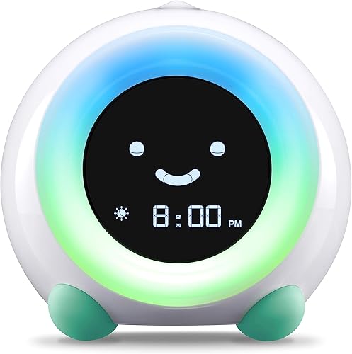Miniatura 8 de LittleHippo Mella Ready to Rise - Entrenador para niños reloj despertador máquina de sonidos de sueño con luz nocturna azul ártico estándar