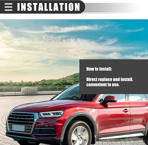 Miniatura 4 de Motoforti Cubierta de extensión de la palanca de cambios del volante, para Audi Q7 2017-2019, aleación de aluminio, rojo, 2 piezas