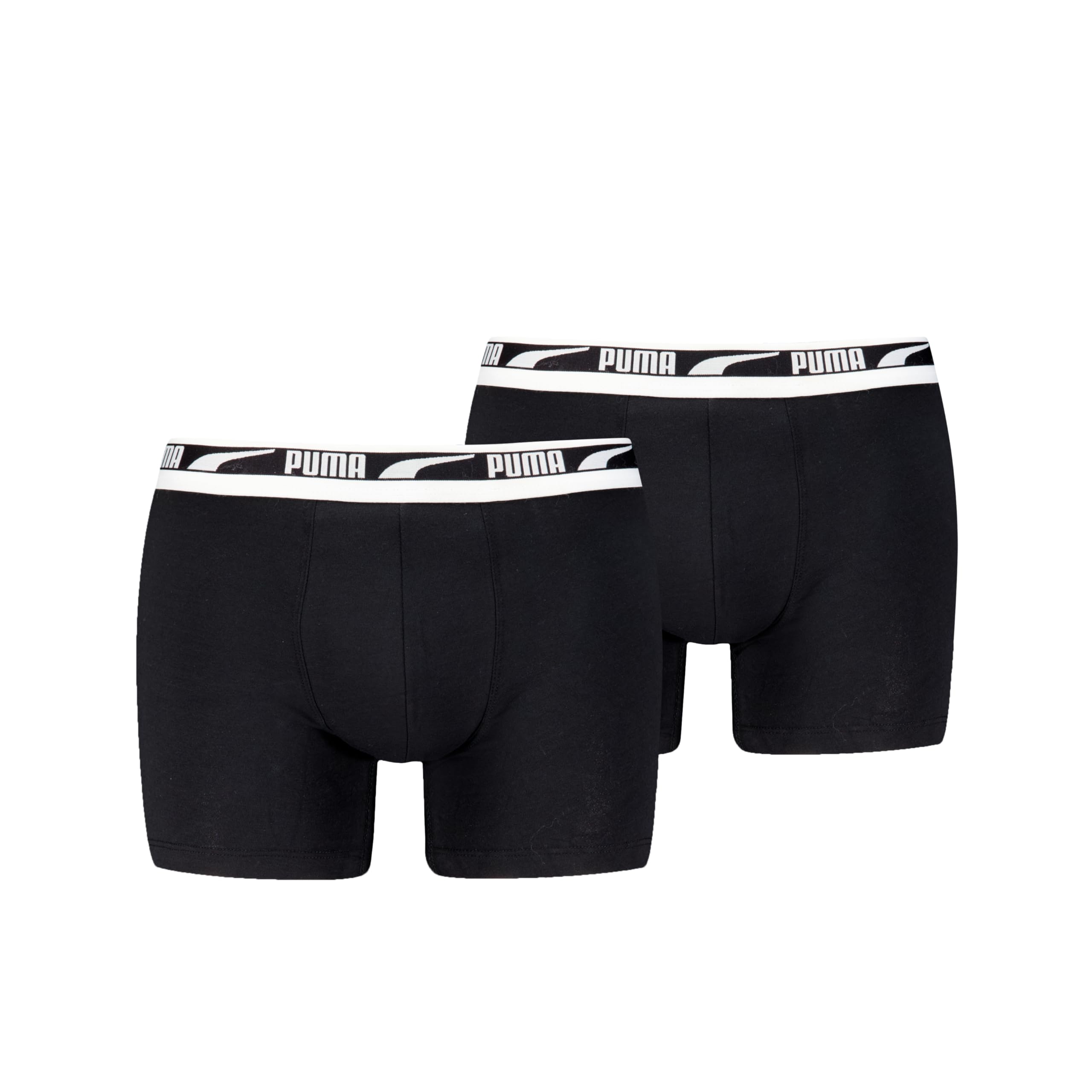 Puma Men's Black 2-Pack Everyday Multi Logo Boxer Briefs, - Xl