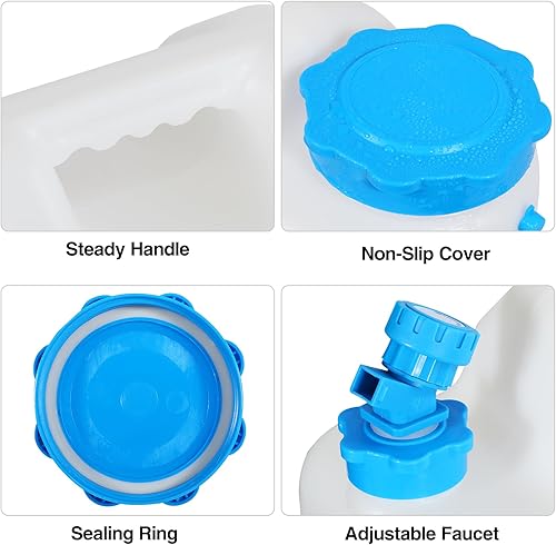 Miniatura 3 de REDCAMP - Contenedor portátil de agua con válvula para acampar, de 2.62.83.1744.95.3 galones