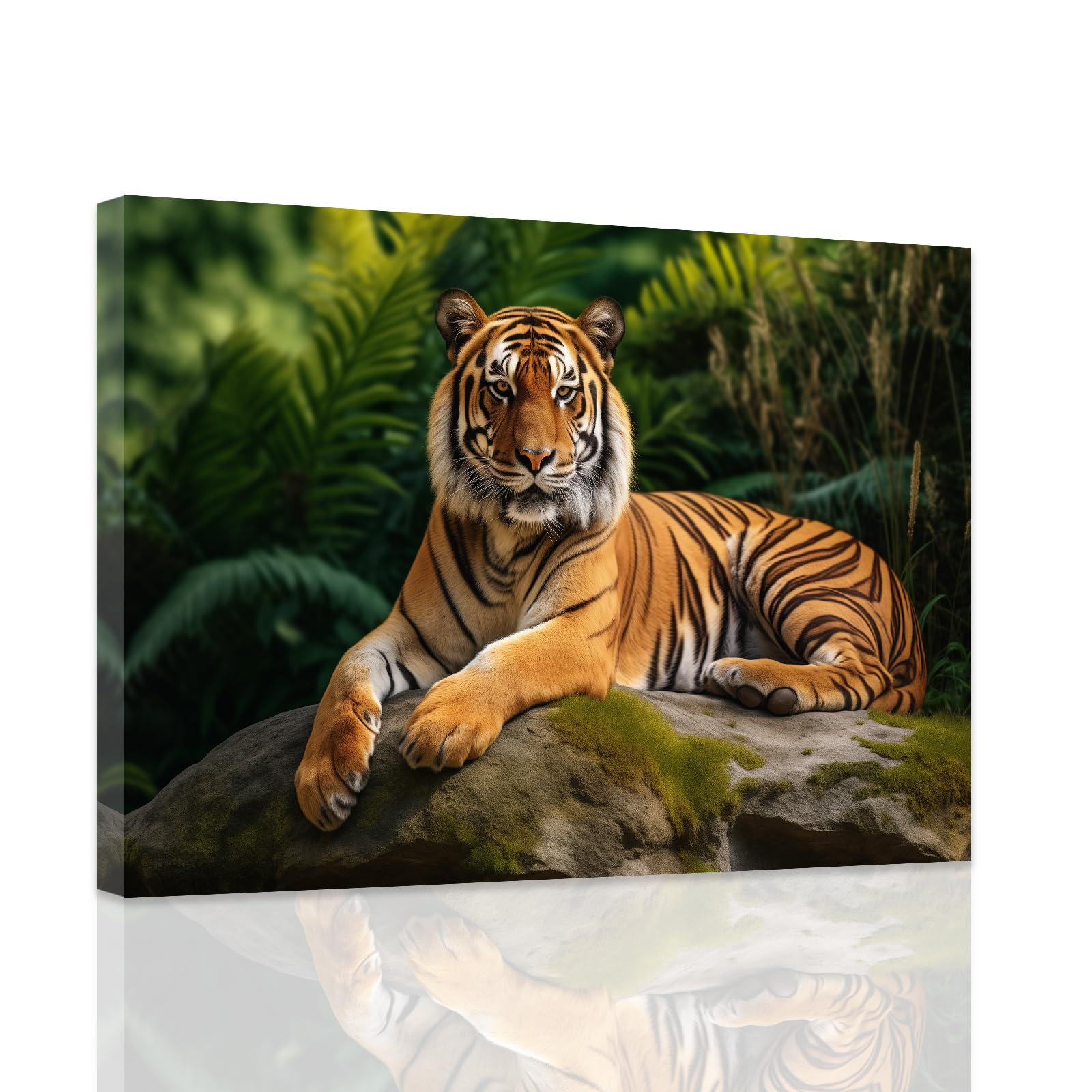 Amazon.co.jp: ZXHYWYM タイガー キャンバス ウォールアート 野生動物