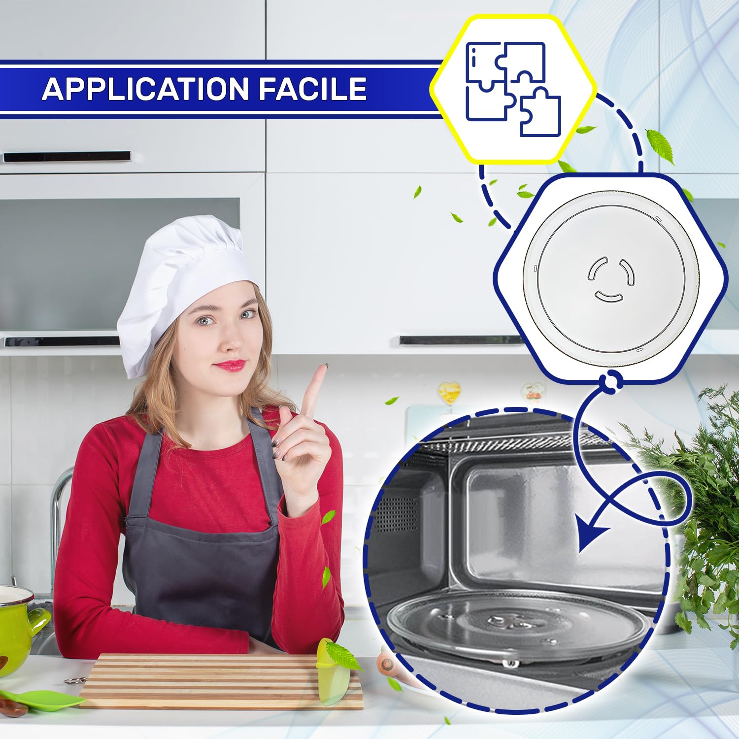 Plateau Micro Onde Universel Ø250mm 3 Fixations 481246678412 488000862548 | C00862548 C00313978 pour Bauknecht pour Indesit pour Whirlpool - MONTERAL