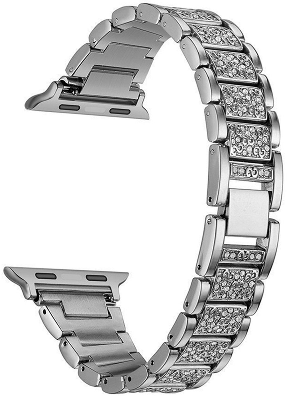 SEMILU for Apple Watch Band ，Crystal Rhinestone Diamond Stainless Steel Watch Bands for iwatch Series 3,Series 2,Series 1 SWRBd42Sl