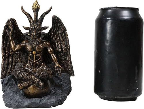Miniatura 6 de Ebros Gift Wicca Occult Sabbatic Goat Baphomet - Juego de cuatro azulejos con respaldo de terciopelo, protector de muebles, bar, pub, cocina, acento