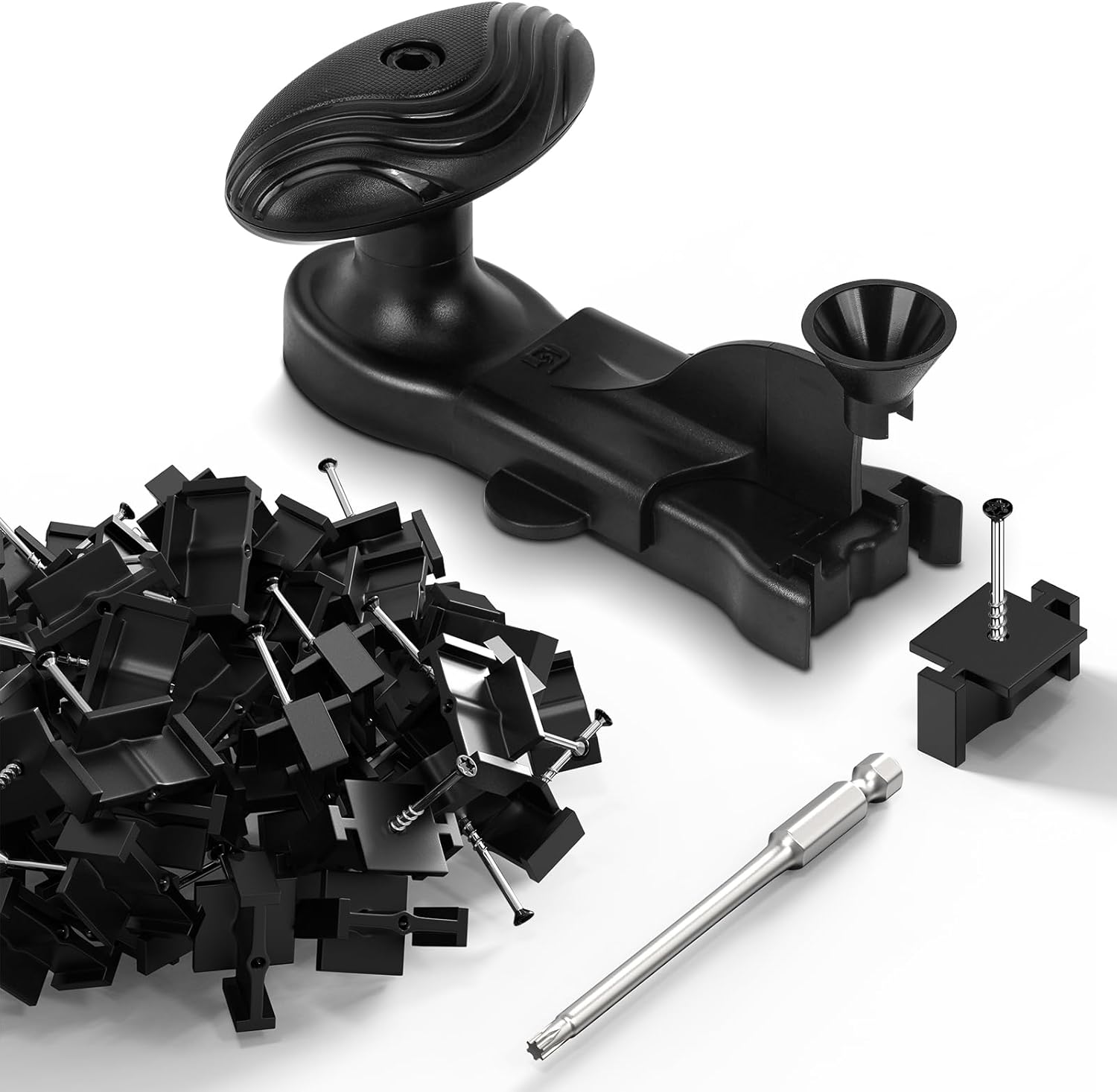 500PCS Hidden Fasteners Deck Fasteners for Installing Composite Deck Boards, Hidden Fasteners with 500Pcs Stainless Steel Screws