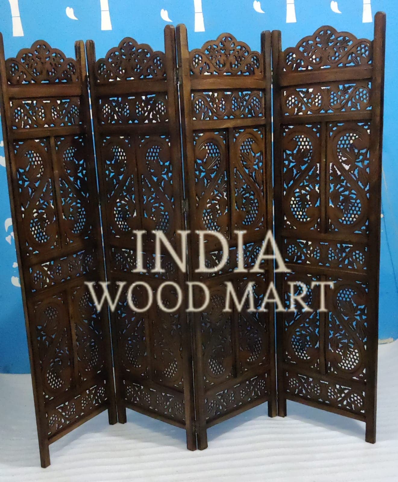 Buy INDIA WOOD MART Wooden Room Divider Partition for Living Room Wood Screen Separator & Wall