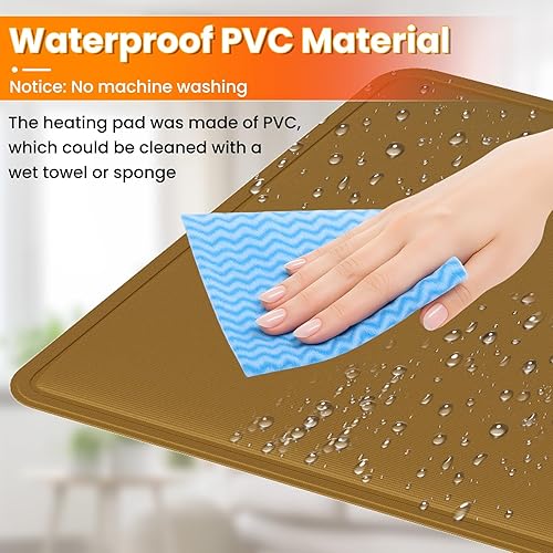 Vista 5 de Almohadillas térmicas para pollo, almohadilla térmica para mascotas, almohadilla térmica para interiores y exteriores, impermeable, almohadilla