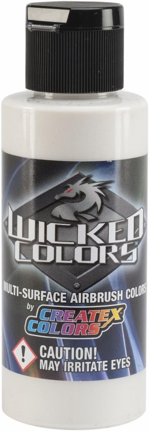 Createx Wicked Colors W301 Pearl White 2oz. Water-Based Universal Airbrush Paint. by SprayGunner