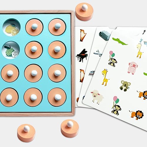 Miniatura 5 de Juego de mesa de ajedrez de madera para niños, juego educativo de memoria para desarrollo de aprendizaje temprano de prekindergarten