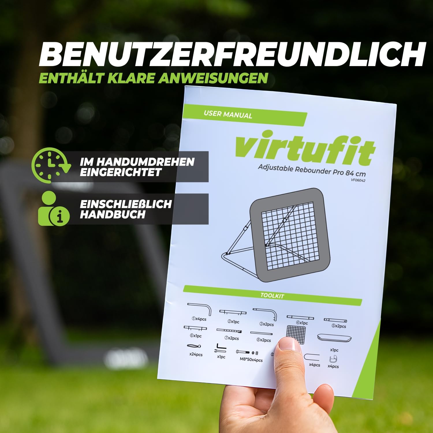 VirtuFit Fußball-Rebounder Serie – verstellbar & klappbar – ideal für Kindertraining & Technikübungen
