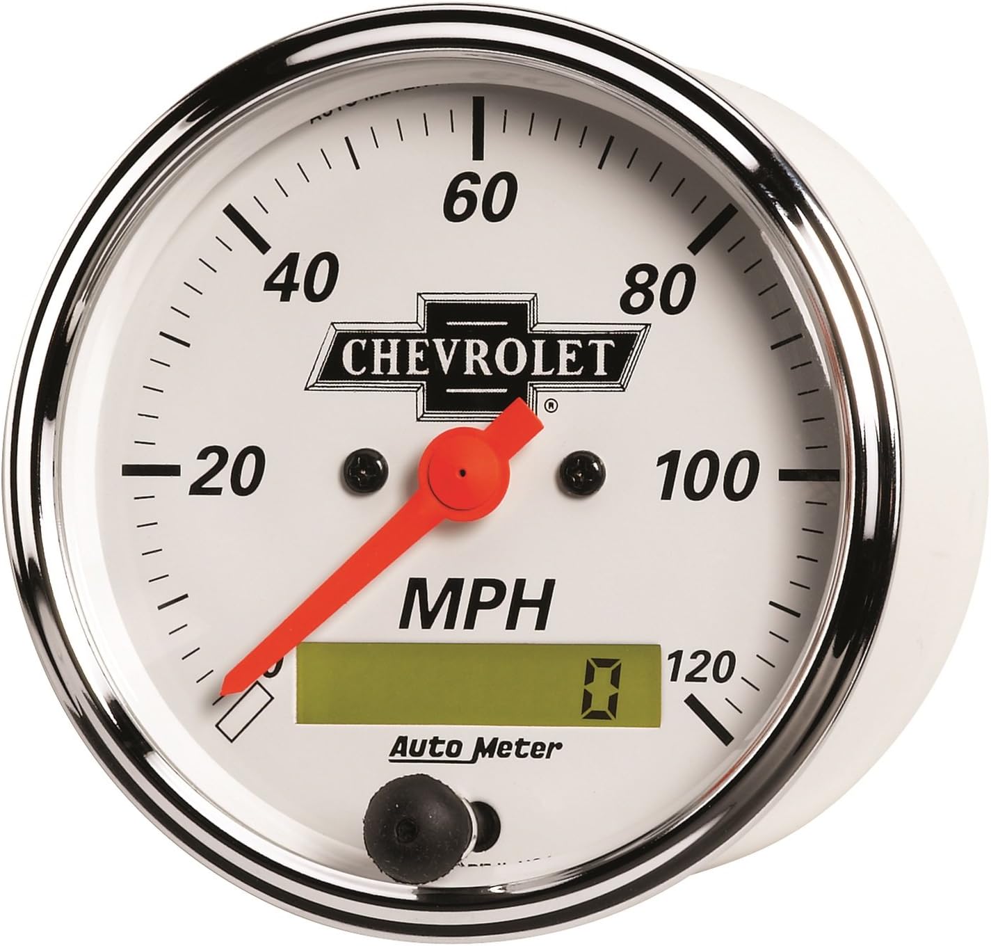 Auto Meter 1388-00408 Chevy Vintage 3-1/8" Electric Speedometer (0-120 MPH, 79.4mm)