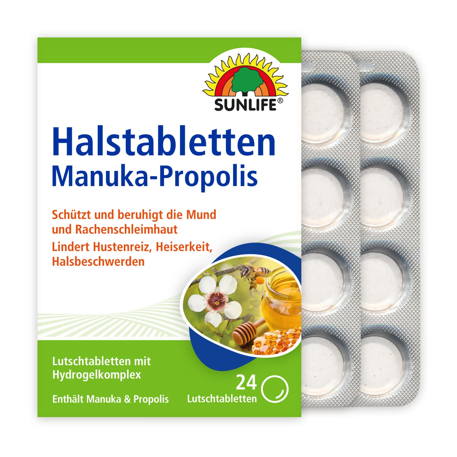 Sunlife Manuka - Pastillas de propóleo, 24 g, 138002