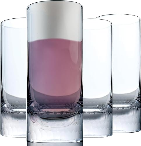 Miniatura 7 de Amehla "Hive" - Vasos dobles de panal de abeja soplados a mano, 12 onzas, vasos de cristal para whisky (2 o 4)