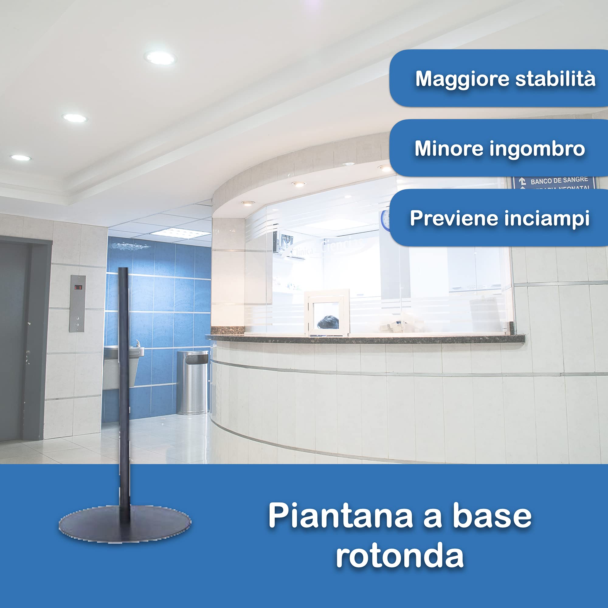Piantana Porta Gel igienizzante Mani | Piantana Porta igienizzante Mani Colonna Porta Dispenser e flacone Gel Mani