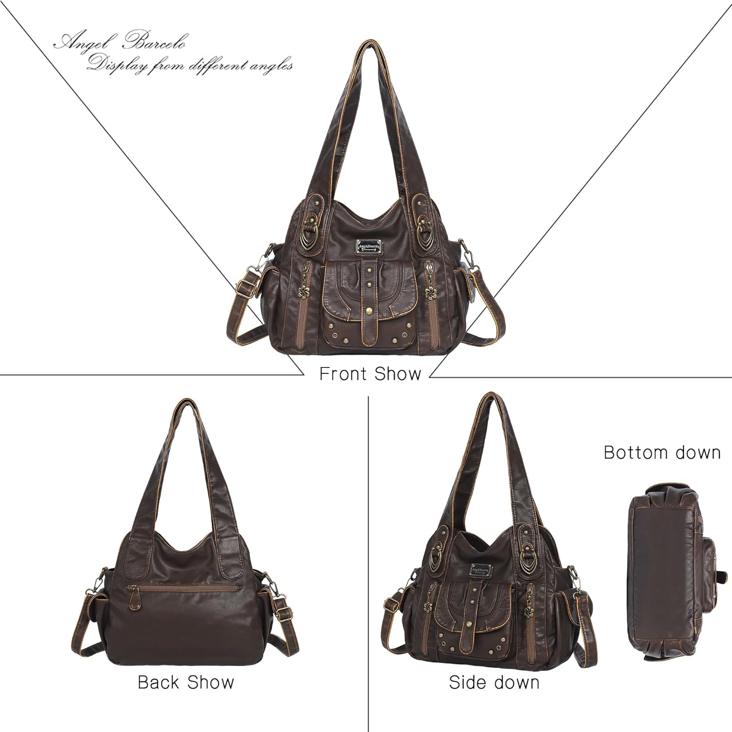 Angel Barcelo Hobo Bag for Women Crossbody Purse and Handbags Shoulder Bags - Image 4