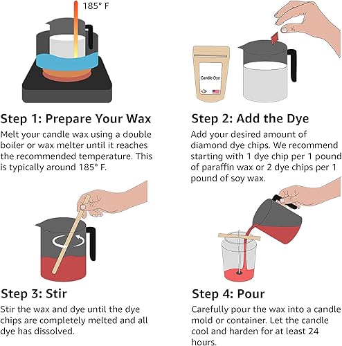 Miniatura 4 de Tinte de velas Orchid para fabricación de velas, fabricado en los Estados Unidos, fácil de usar, altamente concentrado, suministros para fabricación