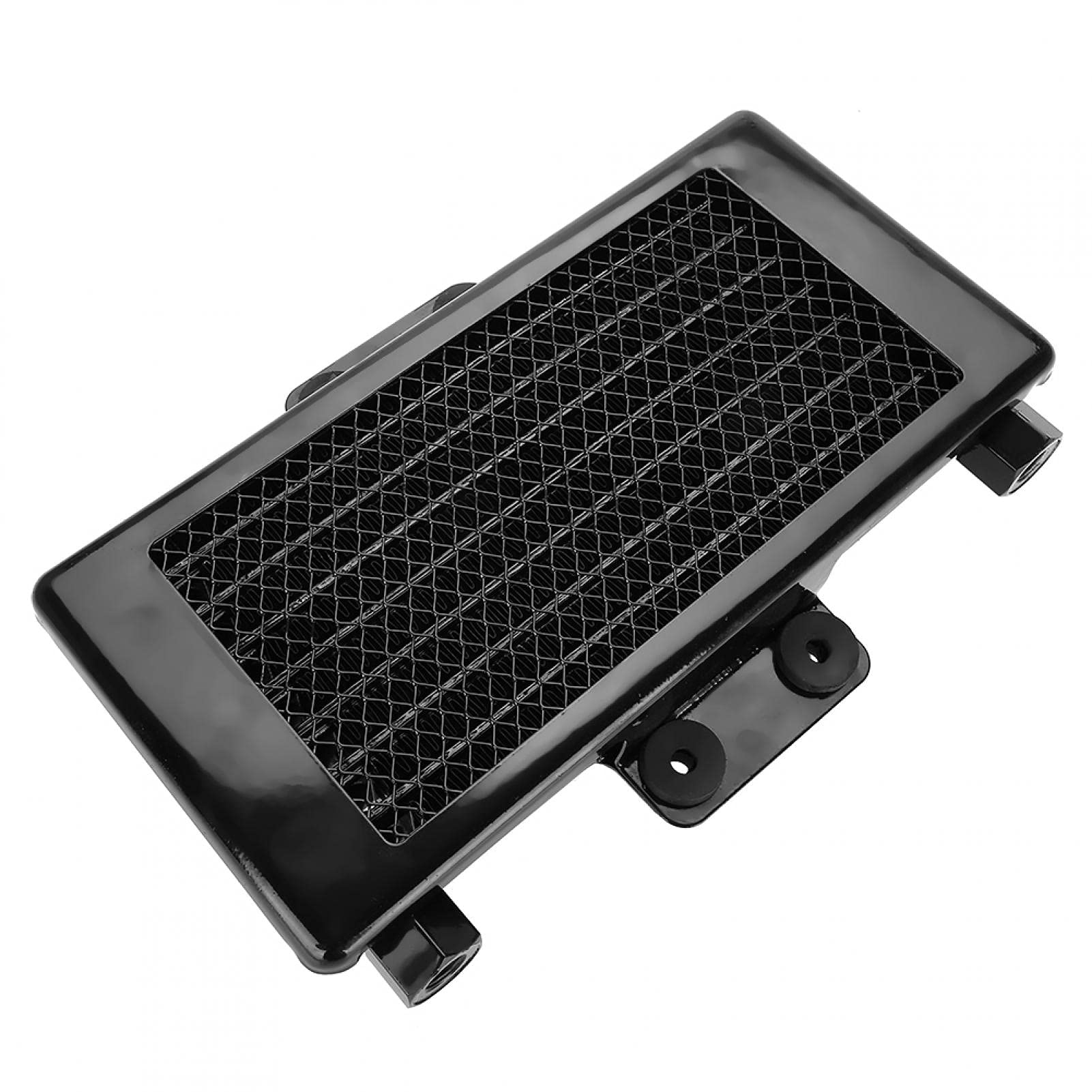 Radiatore del radiatore dell'olio motore, aggiornamento del radiatore di raffreddamento del radiatore dell'olio del motore da 125 ml per motori 125CC-250CC in alluminio(Nero)