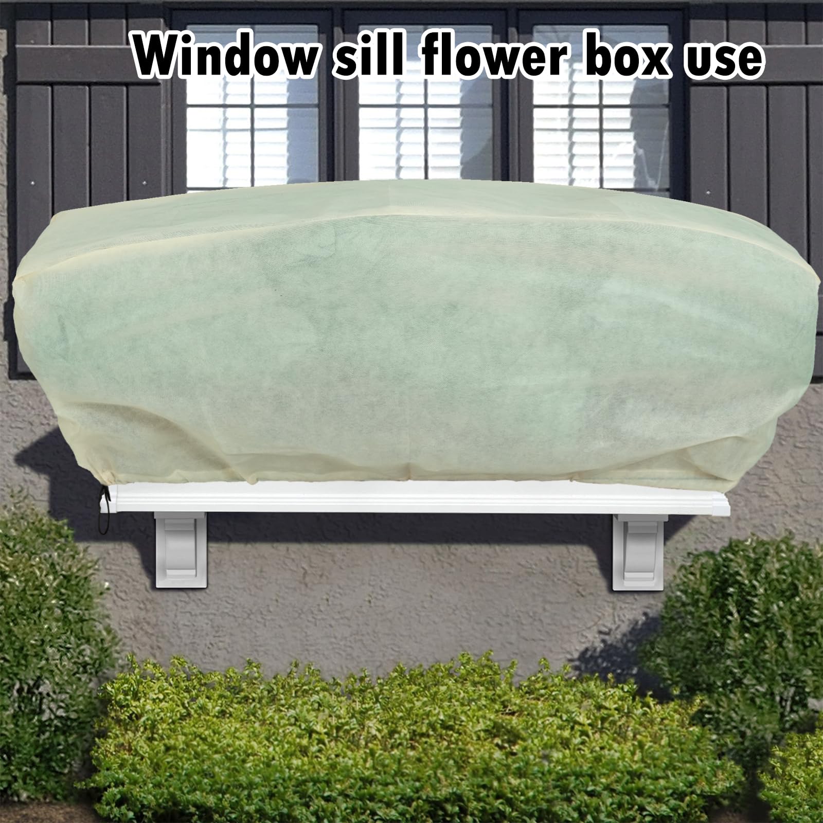 Cubierta rectangular para plantas, protección contra heladas, (175 x 40 x 45 cm, 4 piezas) Cubierta grande para plantas, manta de invierno para heladas, bolsa con cordón, protege las plantas de