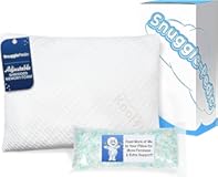 Adjustable Memory Foam Pillows - ﻿GreenGold Certified Pillow w&sol; Viscose of Bamboo Cover for Side&comma; Stomach & Back Sleepers - Made in the USA - ﻿Standard