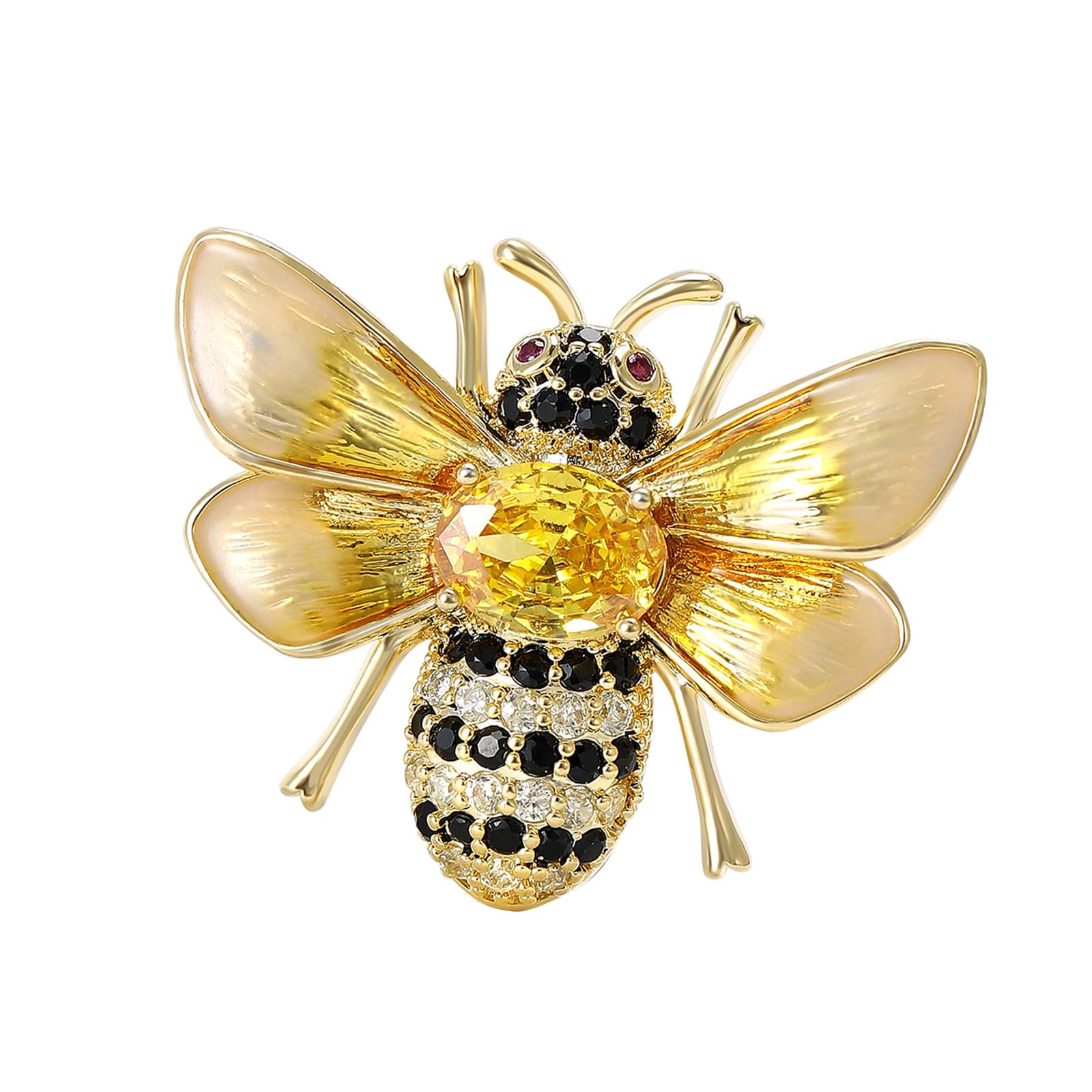Ljmyy Elegant Bees Brooch Sturdy Copper With Fine Gold Plating Versatile Clothing Accessory For Formal And Casual Wear
