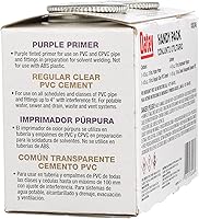 Vista 7 de Oatey 30246 4 oz. Cemento transparente de PVC regular y 4 oz. NSF Purple Primer Handy Pack