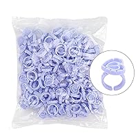 Vista 8 de Anillos de pegamento para extensión de pestañas, 300 unidades, anillos de pegamento de pestañas, anillo de pegamento de corazón encantador, soporte
