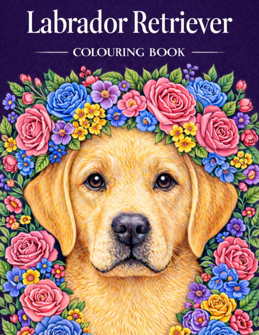 Labrador Retriever (Lab) Colouring Book: 50 Pages of Adult and Lab Puppies to Colour (Dog Breed Colouring Books)