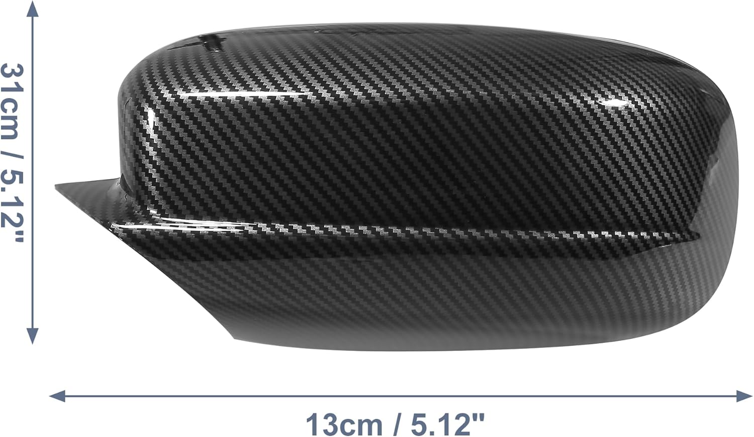 X AUTOHAUX Pair Car Exterior Rear View Mirror Covers Cap Overlay for Dodge Charger 2011-2021 Carbon Fiber Pattern