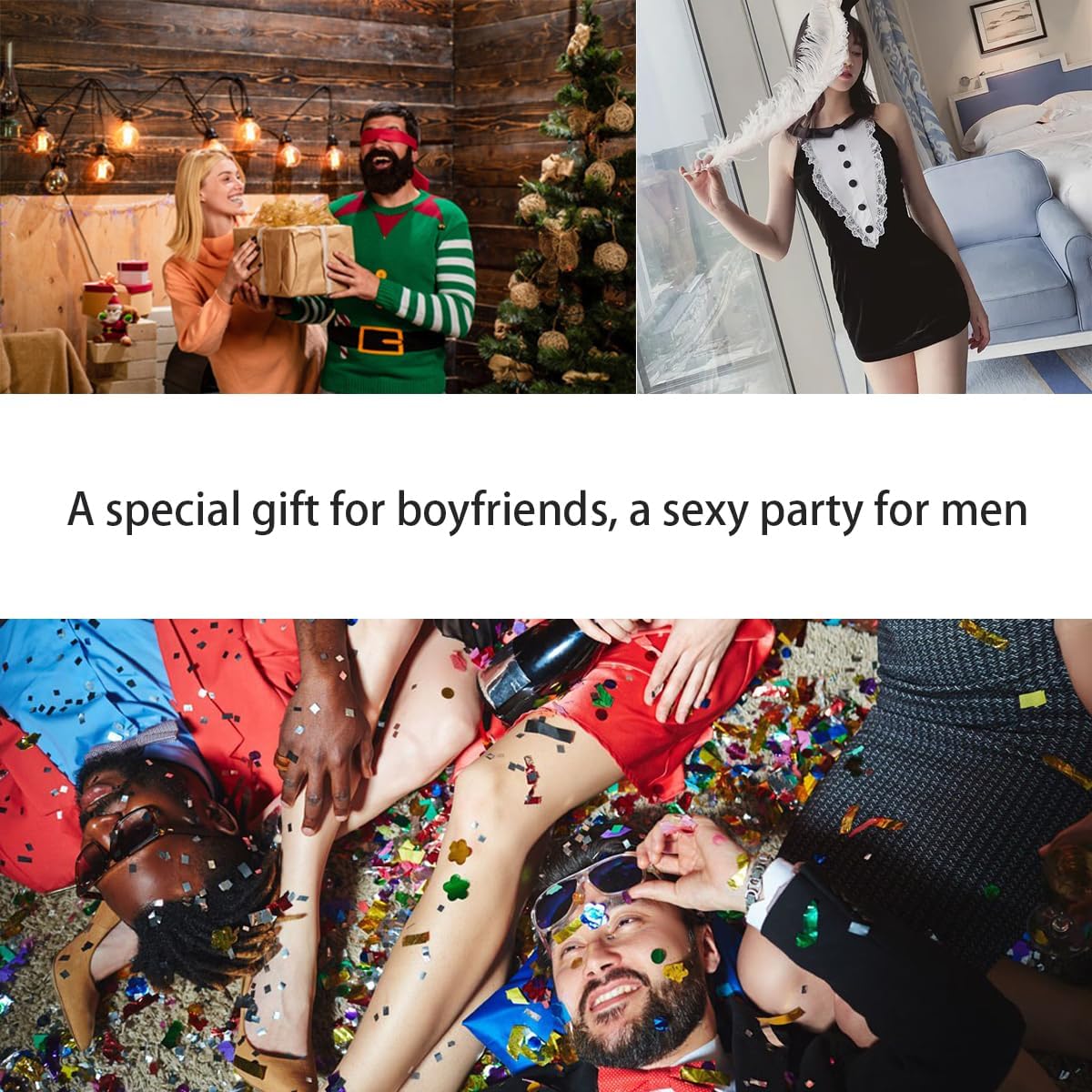 Men's Elephant Trunk Design Dual Pouch Underwear Bulge Boxer Briefs Separated Pouch - Image 2