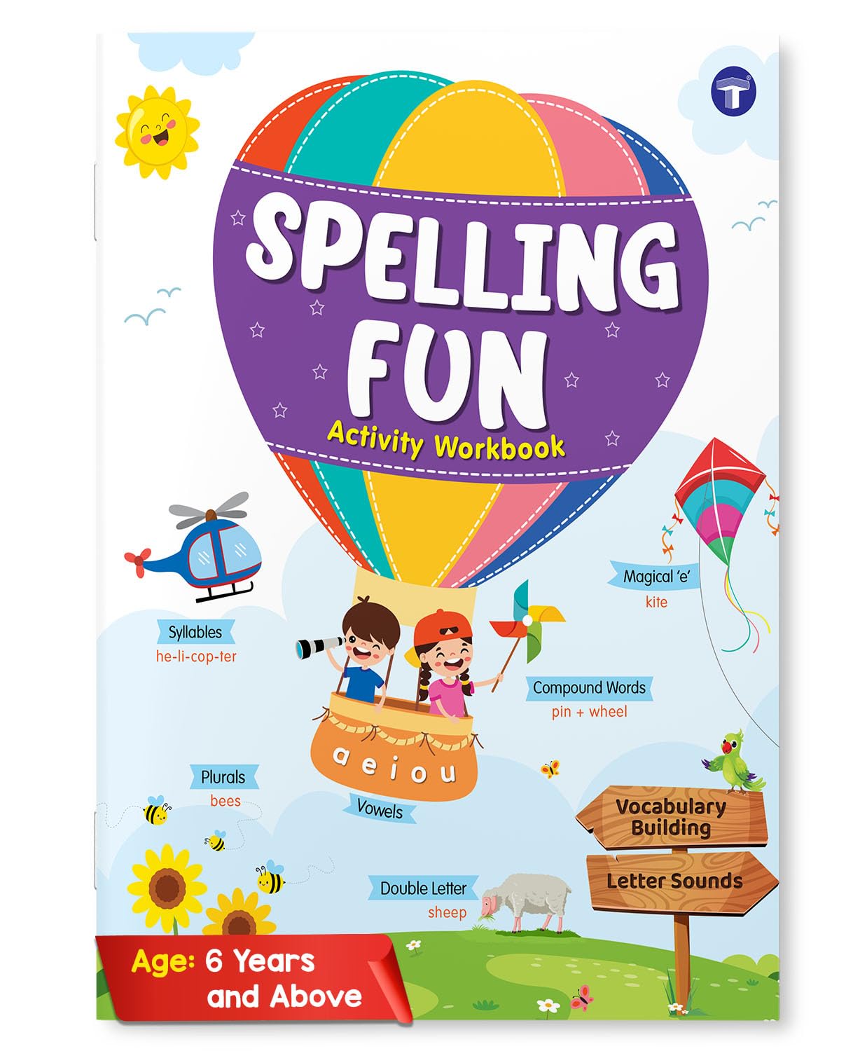 Spelling Fun Activity Workbook for Kids Ages 6+ Years | Spelling Time Book: Vocabulary Building & Letter Sounds | Includes Syllables, Plurals, Vowels, Double Letter, Compound Words & Magical 'e'