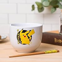 Vista 45 de Silver Buffalo The Powerpuff Girls Girl Power Featuring Blossom, Bubbles, and Buttercup Ceramic Ramen Noodle Rice Bowl with Chopsticks, Microwave