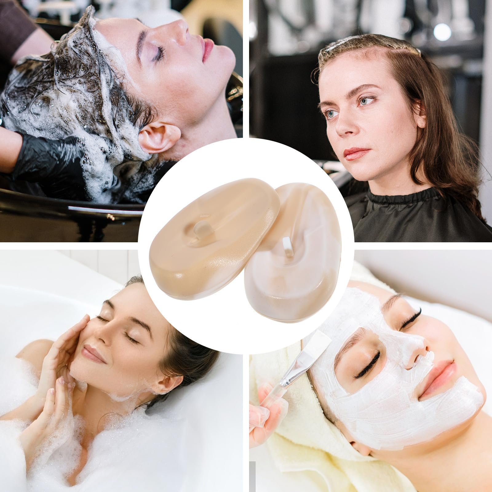 Silikon Ohrabdeckungen Ohrenschutz Wiederverwendbar 1 Paar für Friseursalons zum Hitzeschutz und Haarewaschen