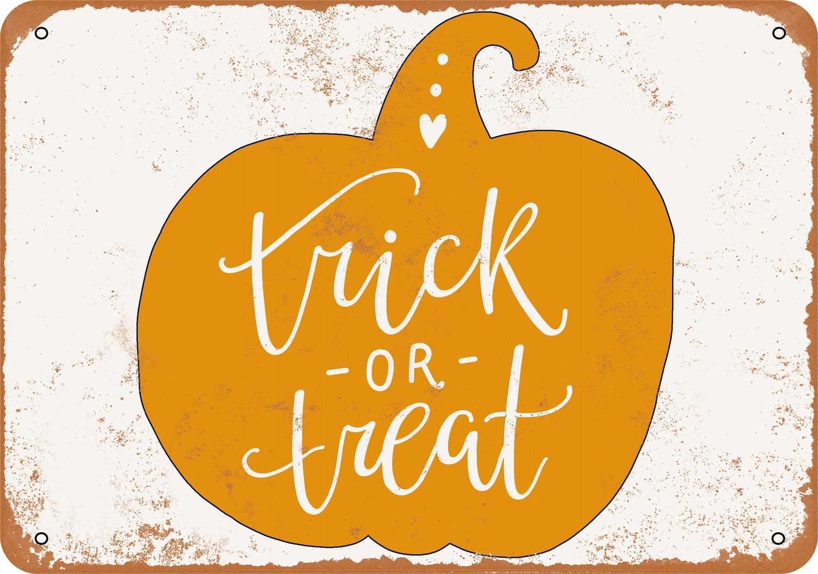 Miaomansenstore Metal Sign - Trick Or Treat Pumpkin - Vintage Look Home Decor