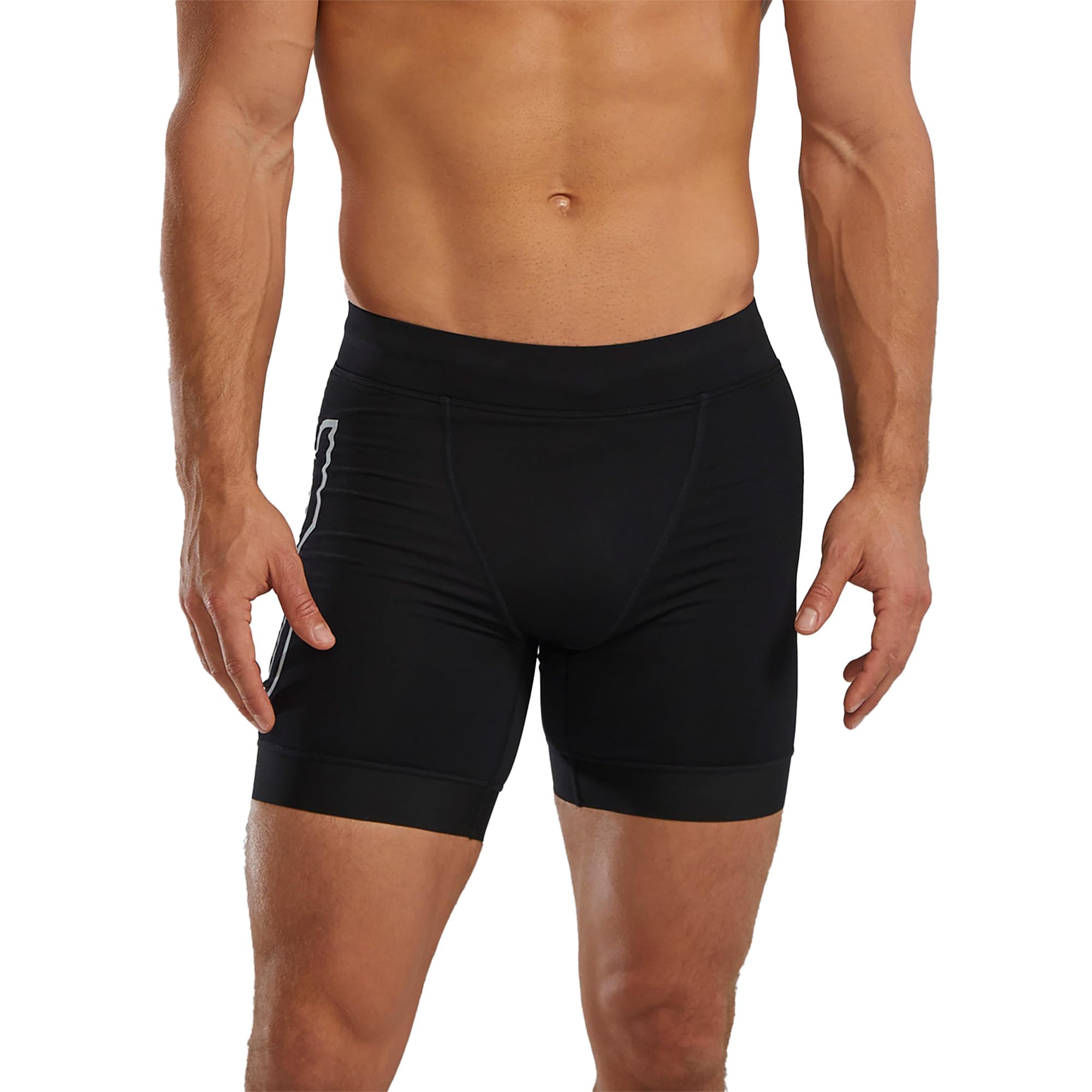 Photo 1 of TYR Men’s Durafast Elite Workout Jammer Swimsuit, Black/Logo, 38