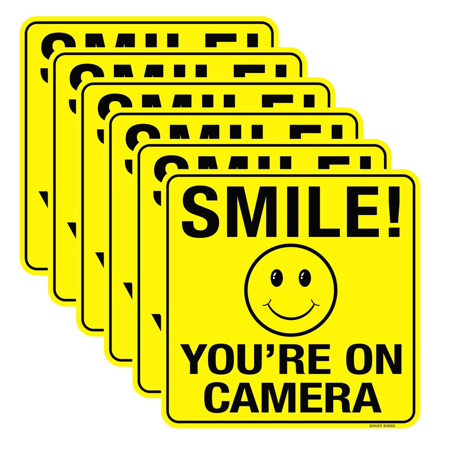 ⭐︎happy smile⭐︎ Amazon.com: 6 Pack Smile You're On Camera Sign, 6