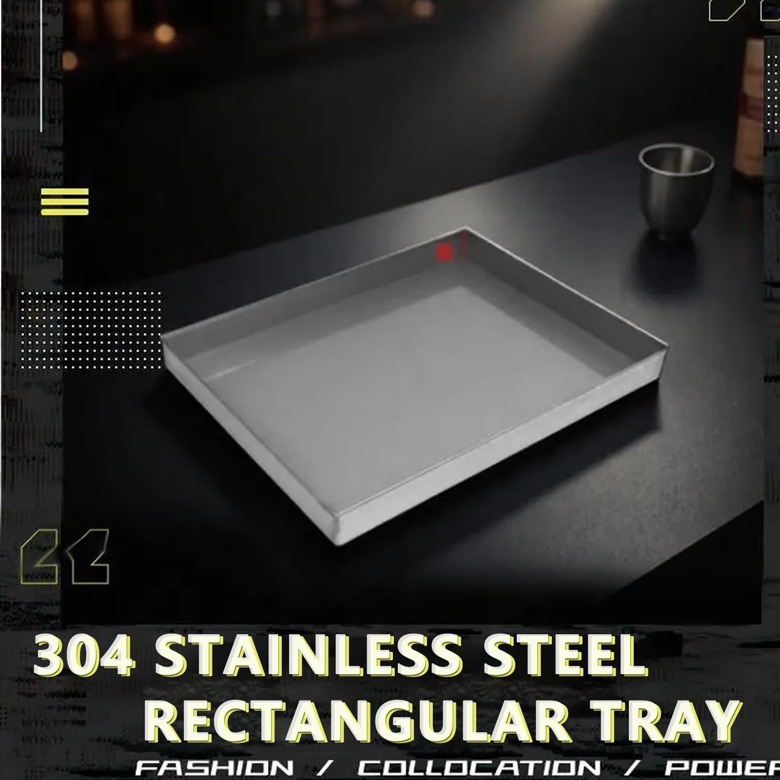 Bandeja de Goteo de Aceite/Drenaje de condensado para Unidades de Aire Acondicionado y Calentadores de Agua eléctricos Acero Inoxidable 304 Rectangular Borde de 5 cm de Altura