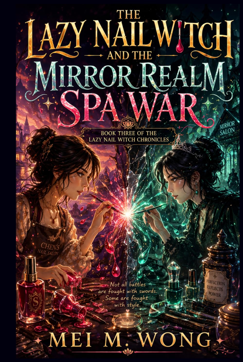 The Lazy Nail Witch and the Mirror Realm Spa War: A Cozy Fantasy of Rival Magic, Nail Art Battles, and a Reluctant Witch Protecting Her Peace (The Lazy Nail Witch Chronicles - Cozy Magic & Manicures)