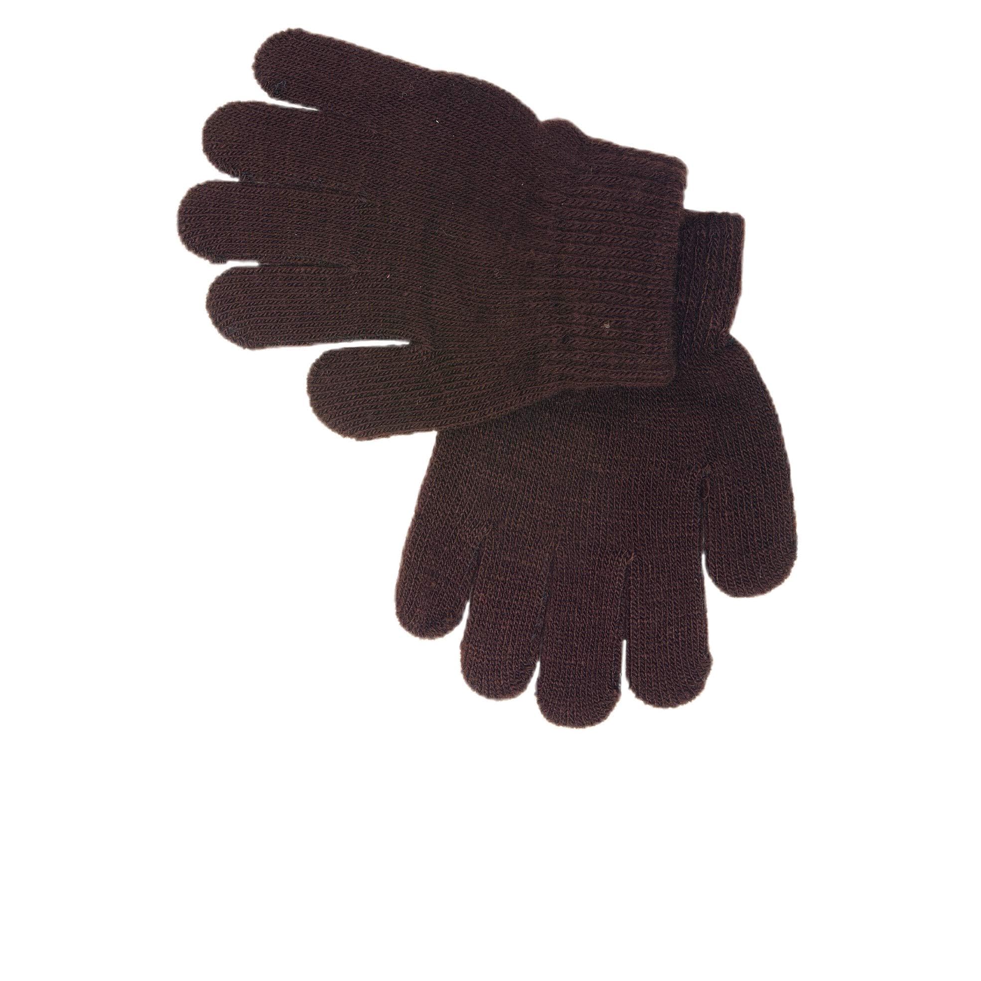 308 - GUANTE ELASTICO NIÑOS Niñas color: MARRON